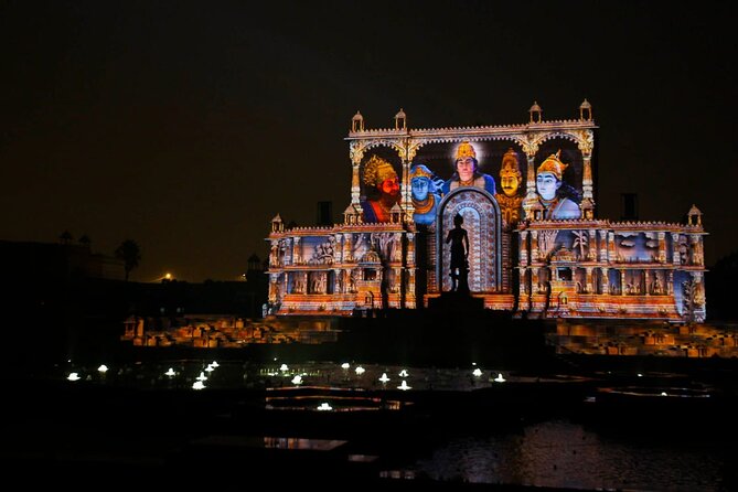 Akshardham Evening & Morning tour exhibition water fountain Show - The water, laser, and live-action show after 7 PM