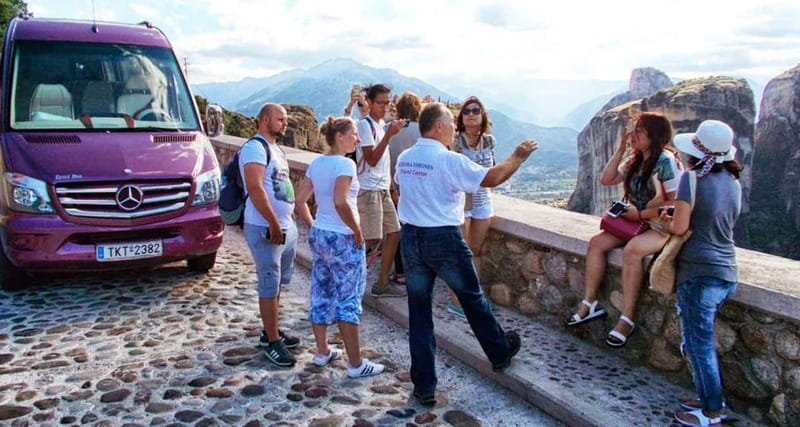 Athens: Guided Tour to Meteora Monasteries & Hermit Caves - The four-hour minibus tour