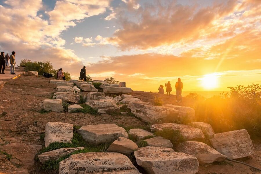 Athens Riviera: Poseidon Temple & Lake Vouliagmeni Day Tour - Leaving Athens in a van for eight