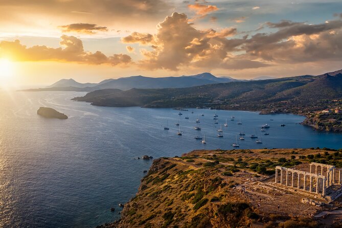 Athens Riviera: Sunset Cruise to Poseidon's Temple - Arsida Island and the first swim