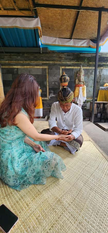 Balinese Purification at holy water temple with Local - What the $33 price includes