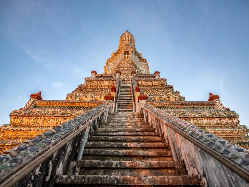 Bangkok: Grand Palace and Wat Arun Guided Walking Tour - Wat Arun and its mosaic-covered prang
