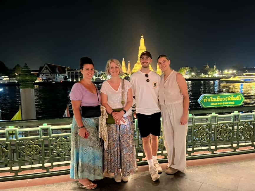 Bangkok: Tuk Tuk Adventure Chinatown Michelin Food & Temples - Wat Arun and the riverside temple views