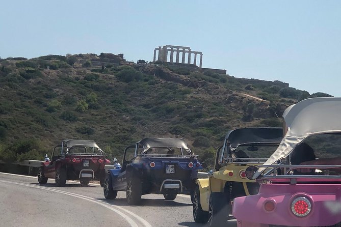 Buggy Tour in Ancient Ruins and Temples around Athens-SOUNIO Poseidon Temple - The return to Athens can be the prettiest part