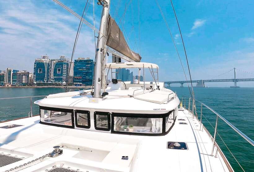 Busan's Best: Sea Temples, Yacht Tour & Sky Capsule Day Tour - The Blueline Park Sky Capsule above Busan’s coast