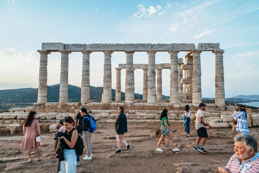 Cape Sounion & Temple of Poseidon: Small Group Tour - Entering the Temple of Poseidon