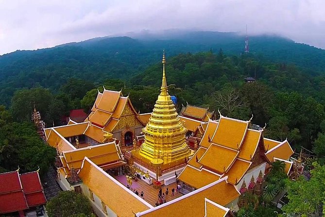 Chiang Mai Best City Tour with Doi Suthep, Pha Lat & Chedi Luang - Doi Suthep for the classic Chiang Mai view