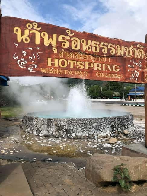 Chiang Mai: Chiang Rai White, Blue & Black Temples Day Tour - Mae Khachan hot springs: a useful first pause