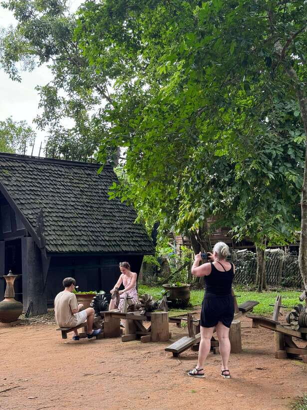 Chiang Rai: Iconic Temples & 7 Major Sites—River View Buffet - Baan Dam Museum, where Lanna tradition meets dark art