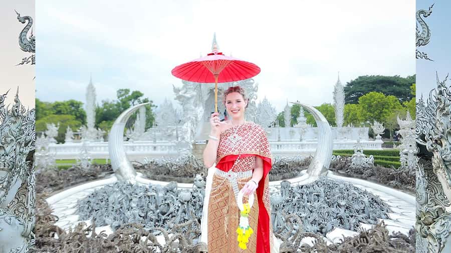 Chiang Rai:Photos of traditional Thai costumes,White Temple - Key points at a glance