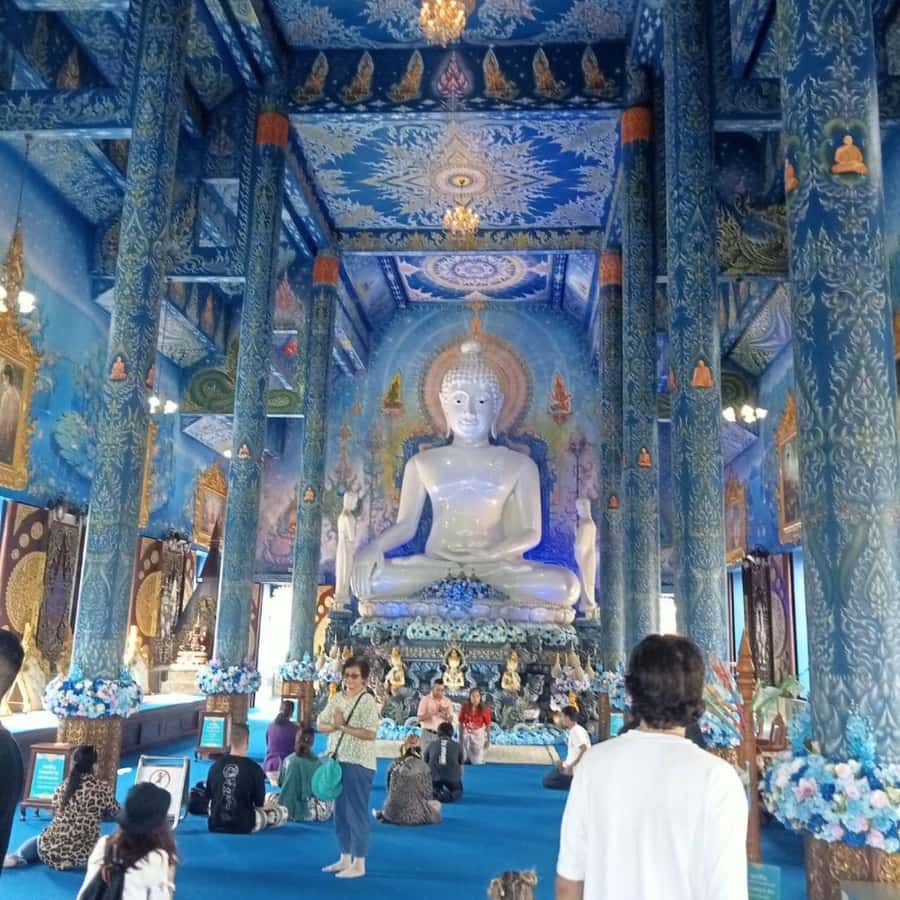 Chiang Rai White & Blue & Huay Pla Kang Temple& Lalitta Cafe - Huay Pla Kang Temple and the Kuan Yin statue