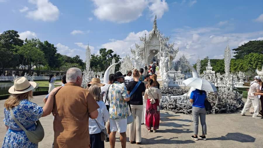 ChiangRai:Full Package!Temples,Long Neck,The Golden Triangle - White Temple: Chiang Rai’s unforgettable centerpiece