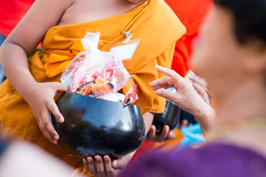Early morning Doi Suthep with monk chanting and alms - How much value do you get for $75?