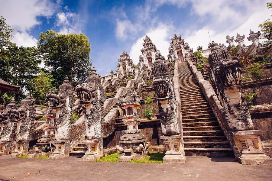 East Bali: Lempuyang Temple, Tirta Gangga, and Taman Ujung - Taman Ujung’s Bridges, Ponds, and Mountain Backdrop
