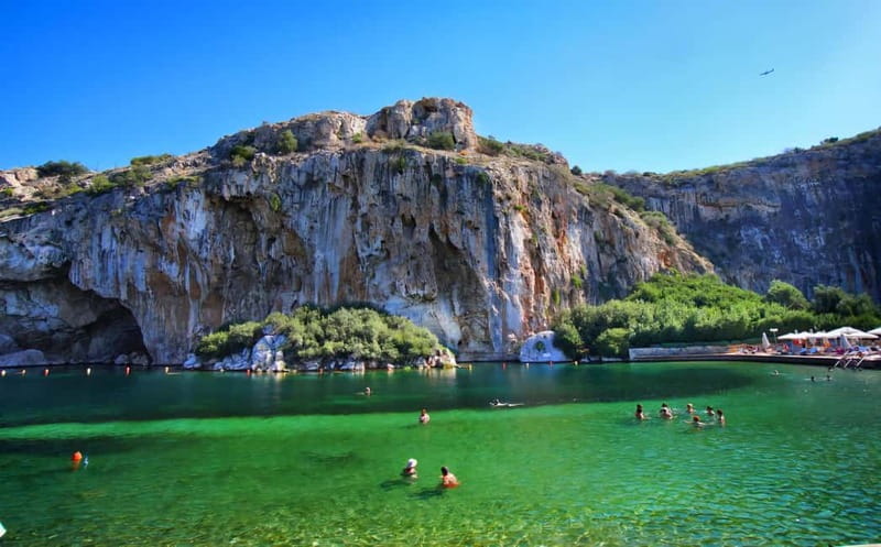 From Athens: Lake Vouliagmeni Spa & Temple of Poseidon Tour - Lake Vouliagmeni: a swim with a strange little bonus