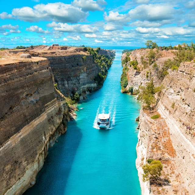 From Athens: Private Anc. Corinth, Temple of Hera, Blue Lake - The Corinth Canal viewpoint