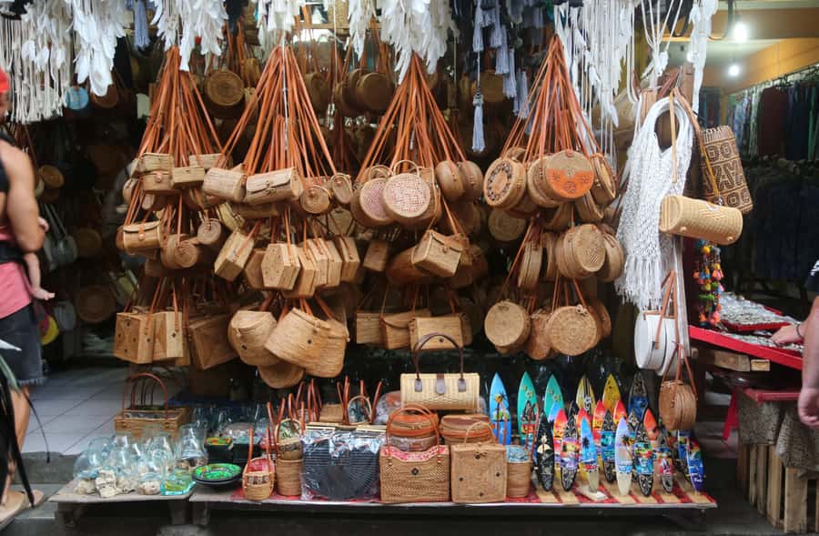 From Bali: Saraswati Temple, Monkey Forest, Ubud Waterfalls - Ubud Palace and Market add local texture