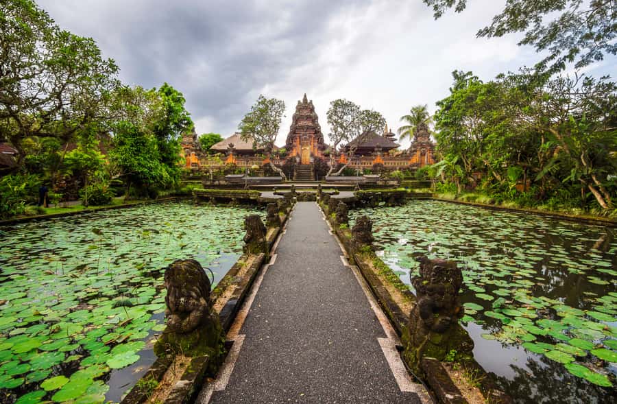 From Bali: Saraswati Temple, Monkey Forest, Ubud Waterfalls - Tegenungan Waterfall brings an energetic start