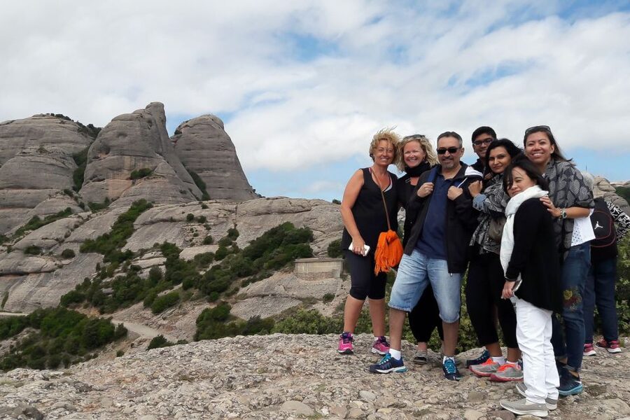 From Barcelona: Montserrat Monastery, Easy Hike, Cable Car - Taking the cable car above Montserrat