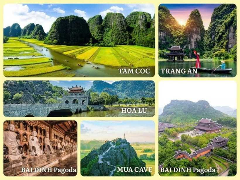 From Hanoi: Ninh Binh Boat Ride, Mua Cave Hike, Temple Visit - Trang An or Tam Coc by Sampan
