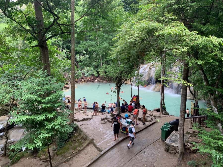 From Hua Hin: Pala U Waterfall and Huay Mongkol Temple Tour - The 45-minute walk to the swimming pool