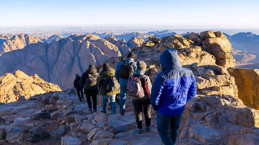 From Sharm: Mount Moses Trekking, Sunrise & Monastery Visit - The Mount Sinai trail begins in darkness