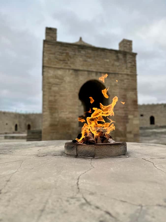 Gobustan & Mud, Fire Temple, Burning Mountain, H.A. Center - Ateshgah Fire Temple and Azerbaijan’s fire tradition
