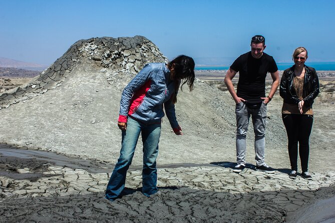 Gobustan, Mud volcanoes, Fire temple, Fire mountain GROUP TOUR - Yanar Dag ends the day with a real flame