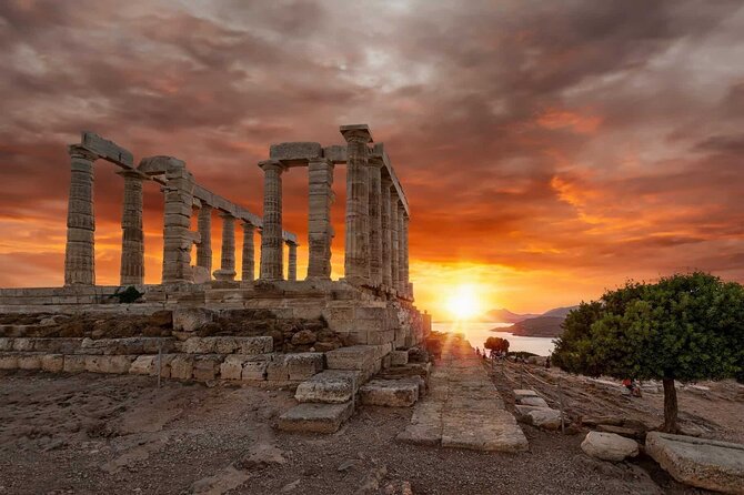 Half day Cape Sounion Sunset Views at the Poseidon Temple Tesla - The Athenian Riviera on the road south