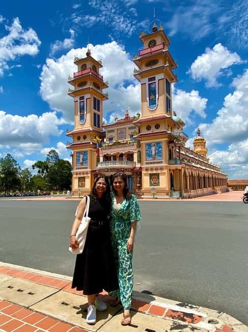HCM: Tay Ninh, Black Virgin Mountain, & Cao Dai Temple Tour - Entering Cao Dai Temple in time for prayer