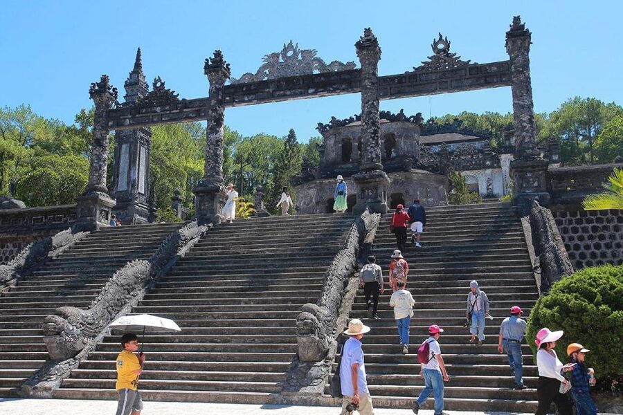 Hue: Hue Royal Tombs Tour Visit 3 Best Tombs & Pagoda - Khai Dinh Tomb: Hue’s most theatrical monument
