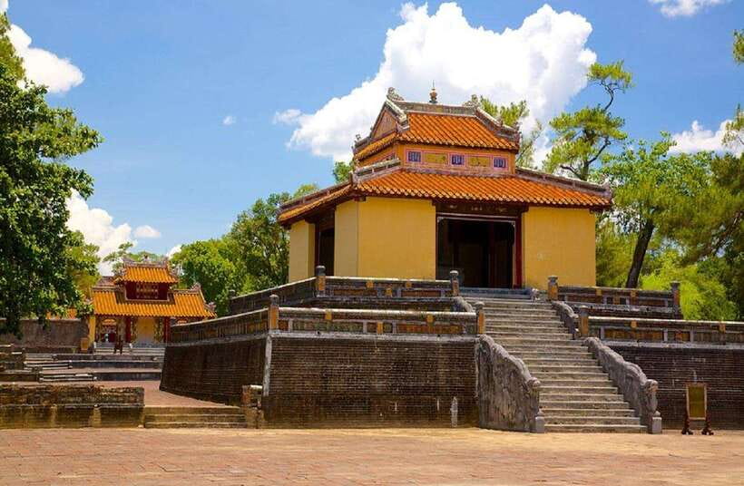 Hue: Private Dragon Boat, Pagoda, and Royal Tomb Tour - Minh Mang Tomb, formal design and quiet grounds