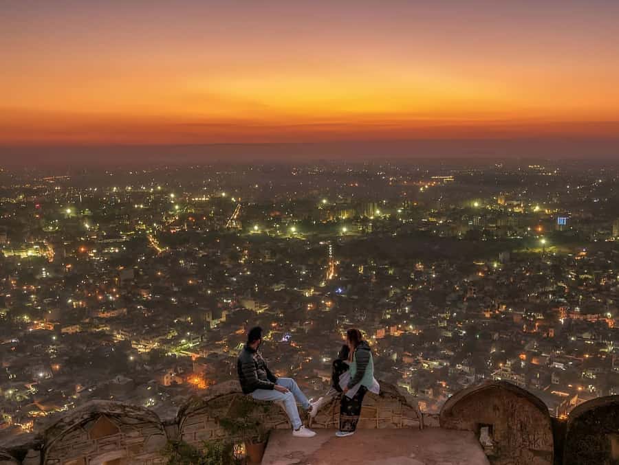 Jaipur: Tour with Nahargarh Sunrise or Monkey Temple Sunset - Galta Ji at sunset, the evening tour’s best moment