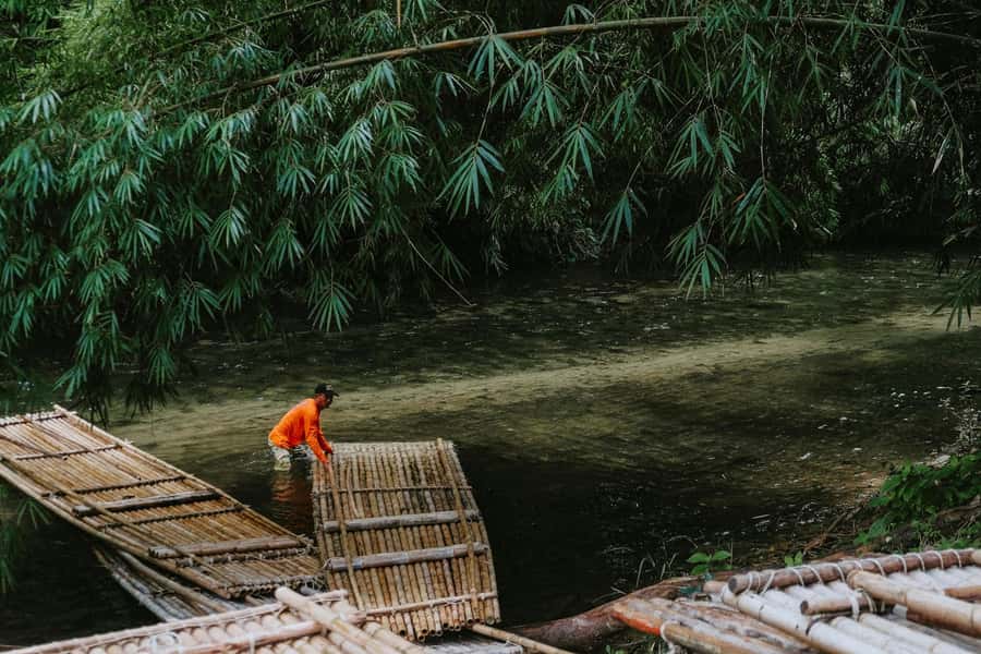 Khao Sok: Private Bamboo Rafting & Jungle Cave Temple Tour - Stopping at the cave temple