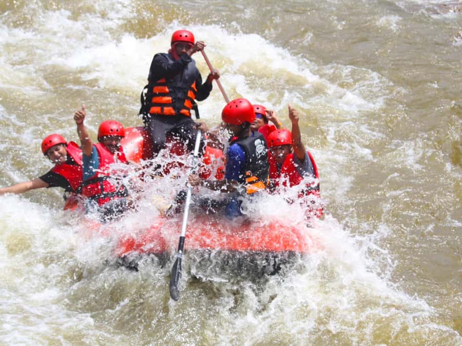 KhaoLak:ATV, ZipLine, & Rafting Adventure Monkey Cave Temple - Rafting the Song Phraek River