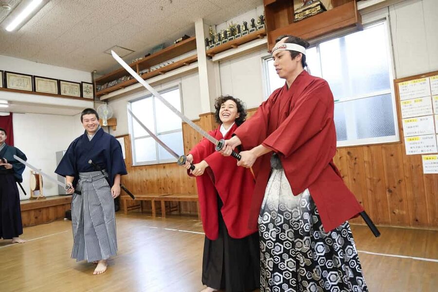 Kyoto: Samurai Sword & Kimono Action Filming Experience - Getting dressed in a kimono