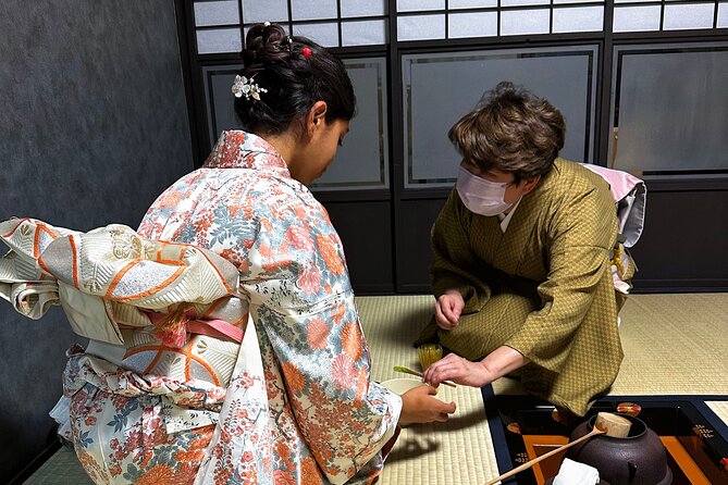 KYOTO Tea Ceremony with kimono near by Imamiya Jinjya Shrine - Making Your Own Cup of Matcha