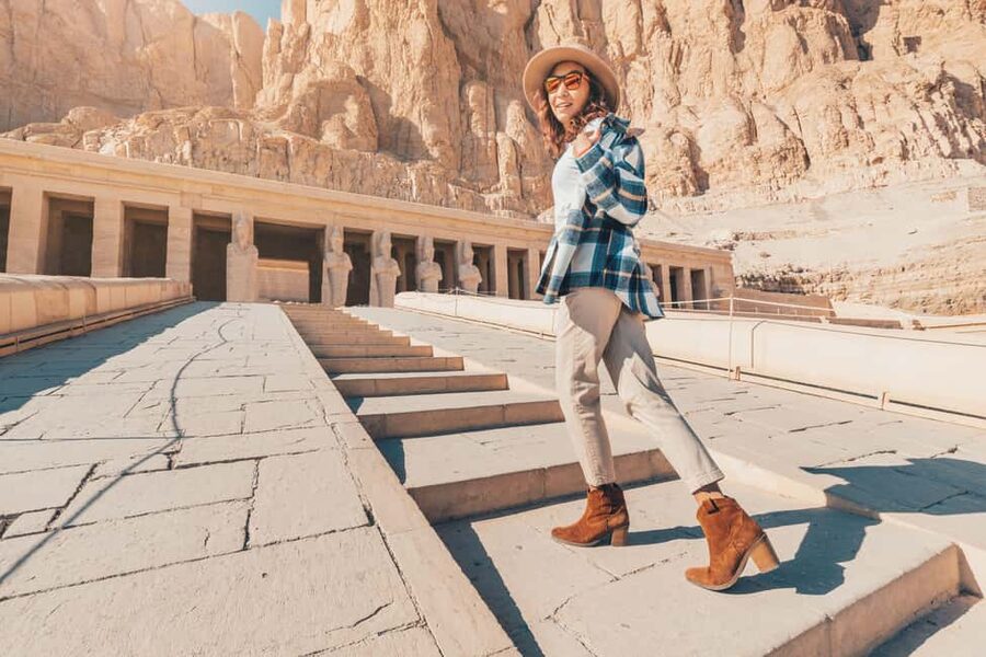 Luxor: Valley of the Kings and Hatshepsut Temple w/Nile Boat - The Colossi of Memnon