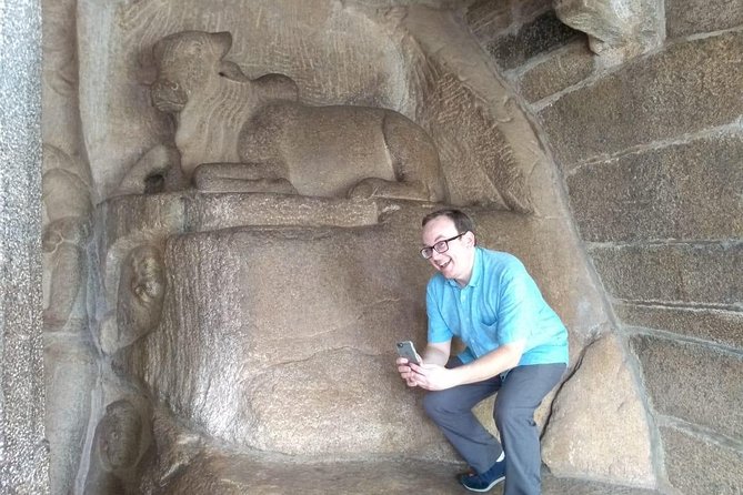 Mahabalipuram & Kanchipuram by tourism ministry approved company - Arjuna’s Penance, a whole story on one wall