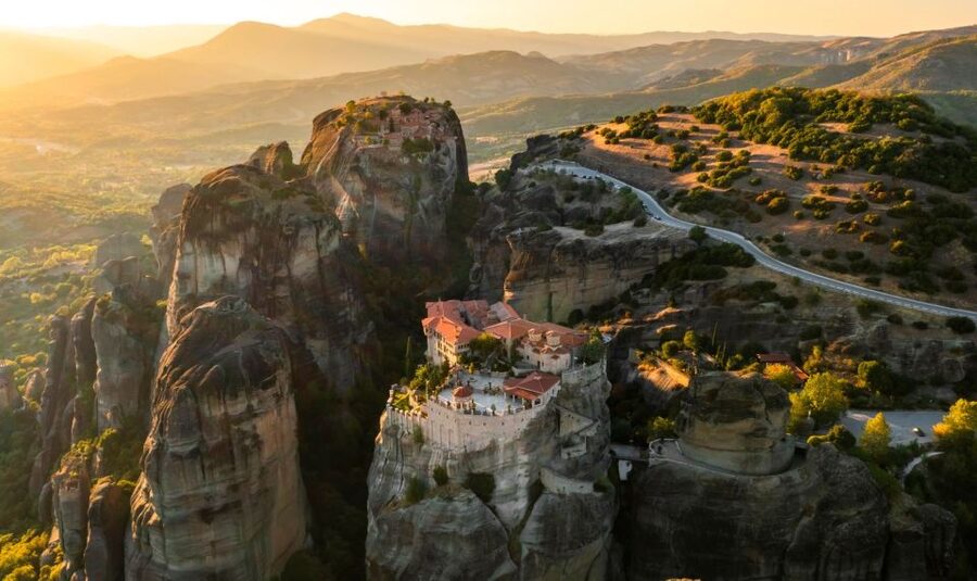Meteora: Guided Sunset Tour with Monasteries & Caves Visit - The final viewpoint and the sunset itself