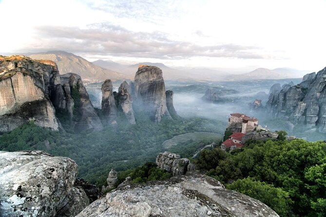 Meteora Monasteries & Caves DayTrip from Athens with Greek Lunch - Kastraki and the first views of the cliffs