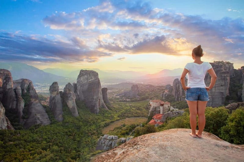 Meteora: Sunset Small Size Tour with Monasteries & Caves - The first monasteries: Holy Trinity and St. Stephen
