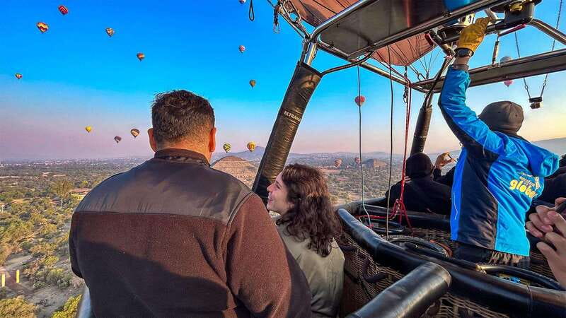 Mexico City: Balloon Flight, Teotihuacan & Guadalupe Shrine - Flying above the Pyramids of Teotihuacan