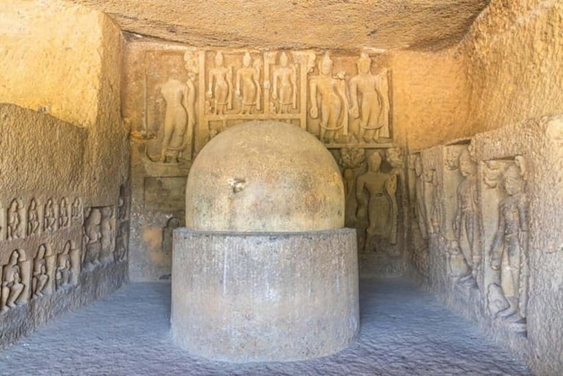 Mumbai: Buddhist Kanheri Caves with Golden Pagoda Temple - What the guide changes