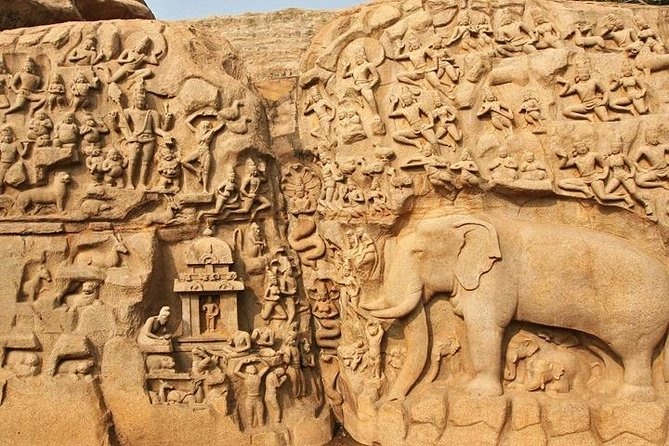 Pondicherry & Mahabalipuram one day trip from Chennai with Lunch - Arjuna’s Penance and Krishna’s Butterball
