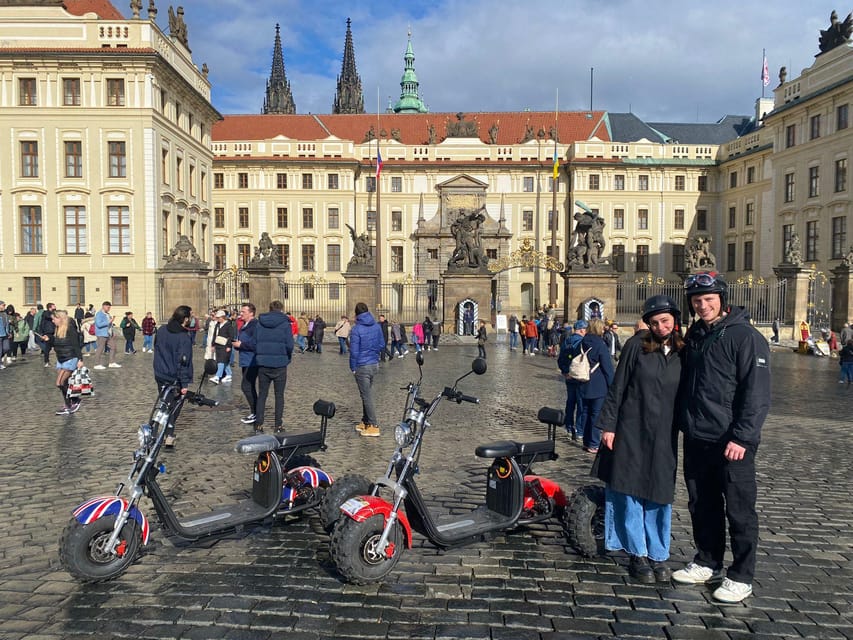 Prague Monastery & Panoramic Viewpoint Electric Trike Tour - Lennon Wall, Kafka Museum, and Charles Bridge
