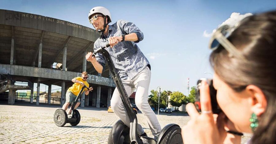 Prague: Segway Tour + Taxi Transfer & Monasteries mini-group - The five-minute lesson and first ride