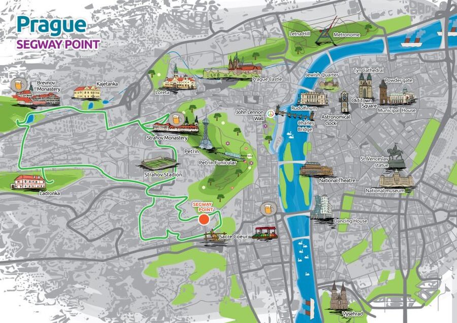 Prague Segway Tour with Oldest Monasteries and Free Taxi - What the $78 price really covers