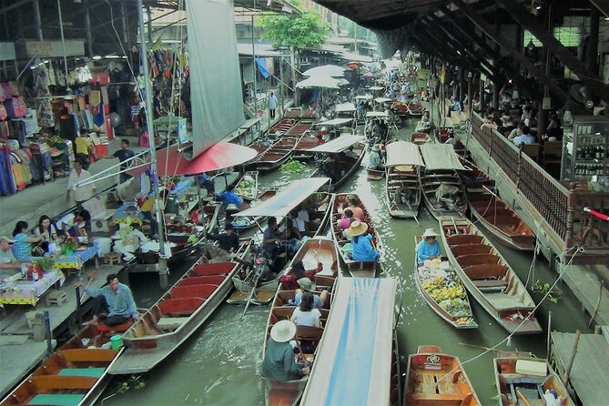 PRIVATE Floating Market + DRAGON Temple + DO like a Local - Mae Klong Railway Market and the moving awnings