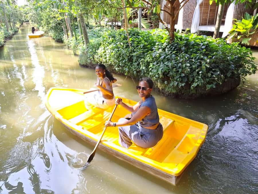 Private Floating & Train Market + DRAGON Temple + Thai Cafe - Wat Sam Phran and the 17-story pink dragon